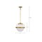 Nuvo Lakeshore 1-Light Medium Pendant Natural Brass White Opal Glass 60/7784 - alternate 5